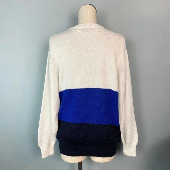 TOPLIKE Vintage Dolphin Ocean Waves Angora Blend Crew Neck Sweater Womens Size L - Picture 4 of 16